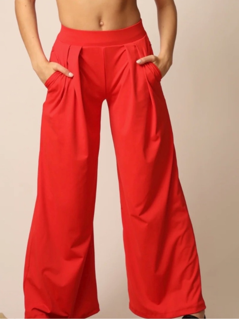 Tiger Friday Uncommon Trousers Cherry Red Wide Leg Dance Pants Adult XS
